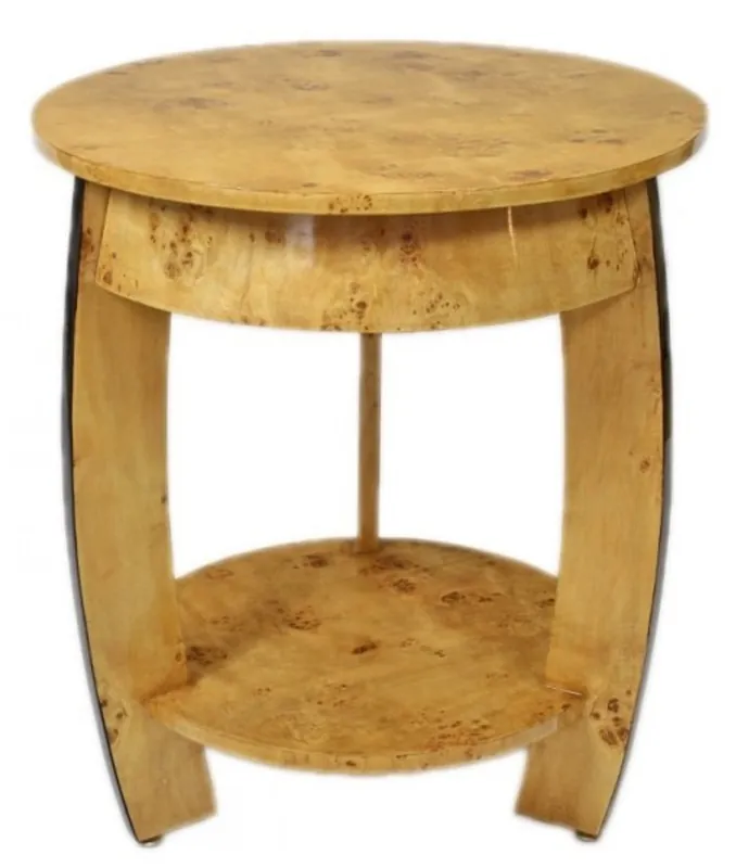 Casa Padrino Art Deco table birdseye maple H65 x 75cm - Louis XVI antique style table - furniture Neuheit