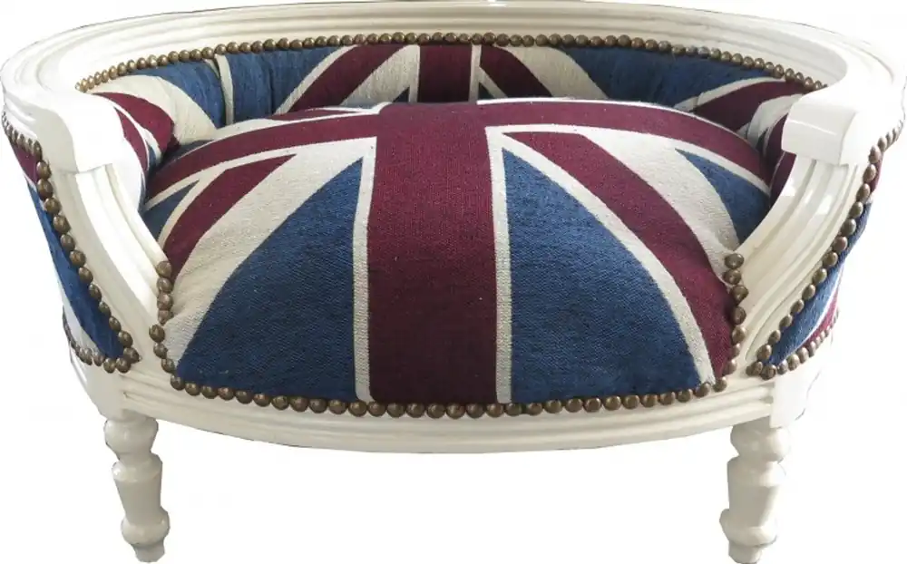 Preisknaller Casa Padrino Baroque Cats & Dogs sofa Union Jack / Cream - Dog Bed Cat Bed