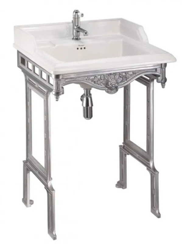 Bestpreis Casa Padrino Nouveau Stand Vanity White / Silver - Baroque washbasin baroque antique style