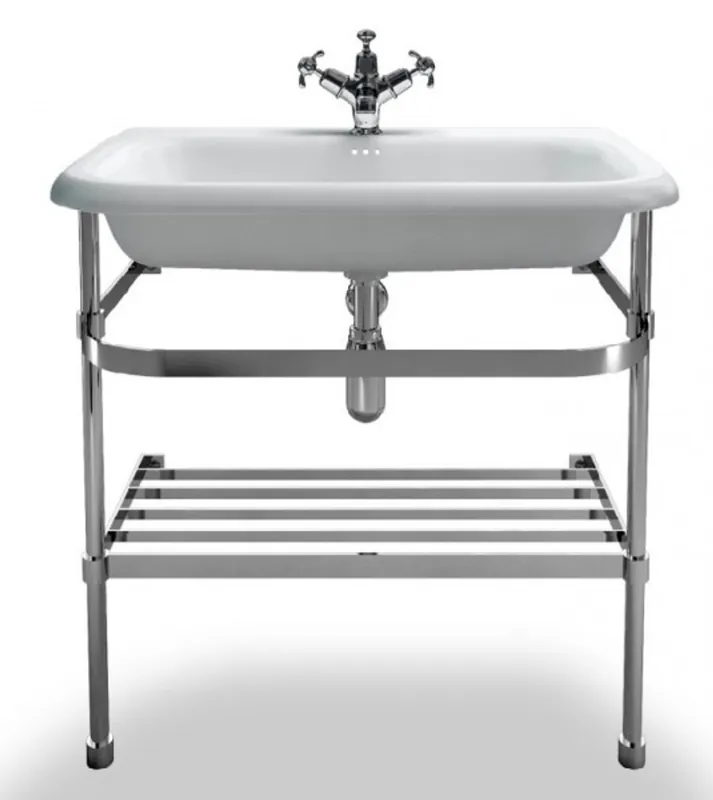 Letzte Chance Casa Padrino Nouveau Stand Vanity natural stone White / stainless steel B 75 cm - Art Deco washbasin baroque antique style