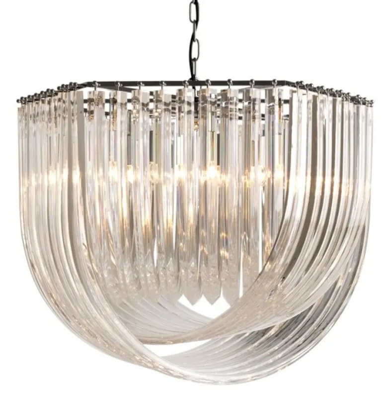 Casa Padrino Art Deco Murano Suspension lamp 65 x 75 cm x H55 cm Furniture Chandelier Chandelier pendant light hanging lamp Begrenztes Angebot