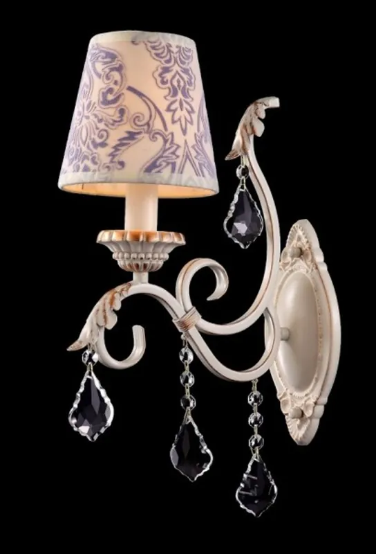 Casa Padrino Baroque Crystal Wall Lights Cream Gold 14 x H 42 Antique style - wall lamp wall lighting Letzte Chance