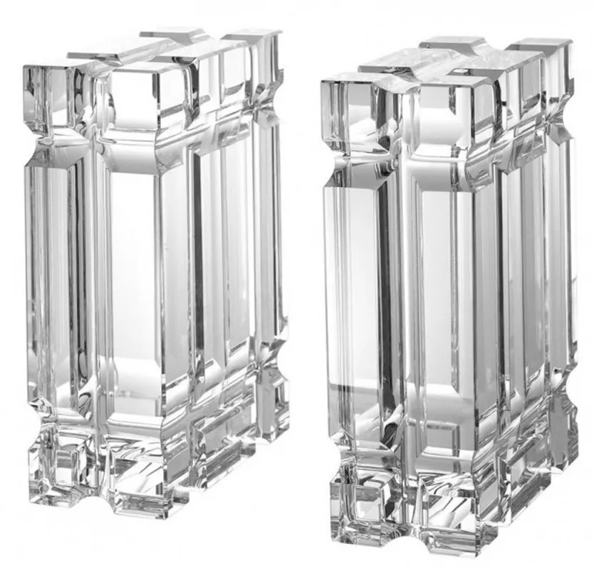 Casa Padrino luxury Bookend Set column crystal glass - Bookend - Book End Bookends Aktuell