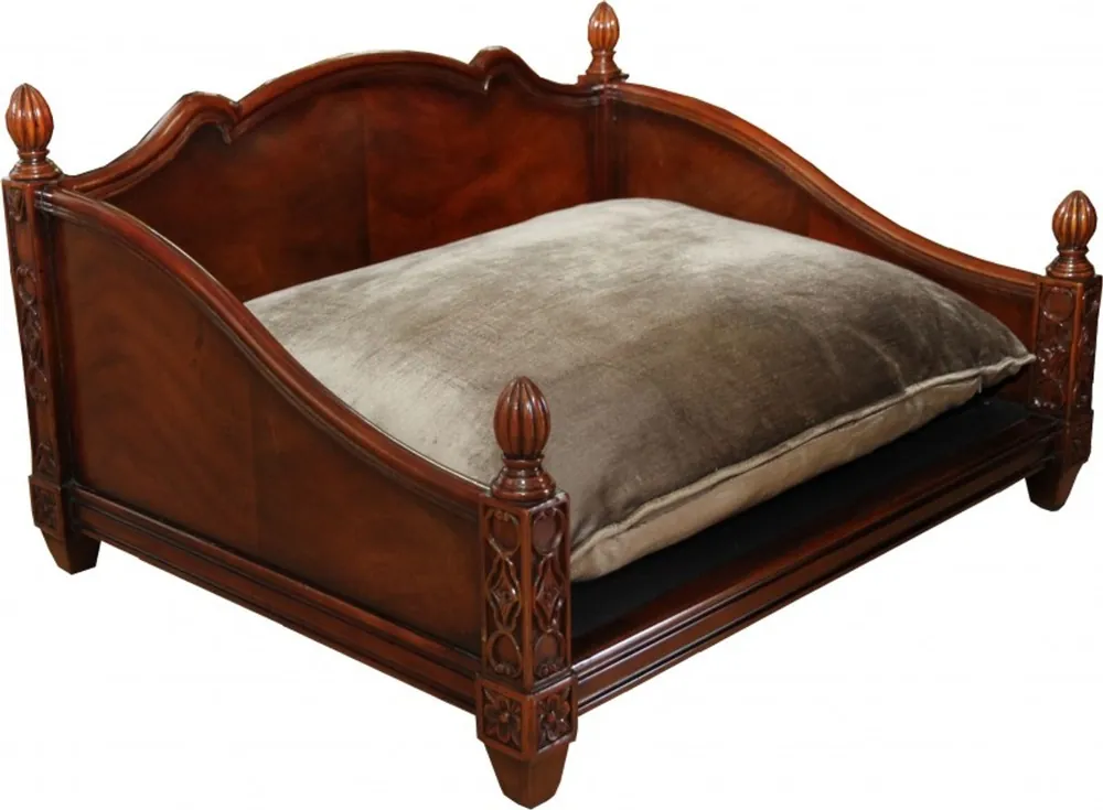 Casa Padrino Baroque luxury Cats & Dogs sofa made of solid oak Brown - Dog Bed Cat Bed - Limited Edition Saisonangebot