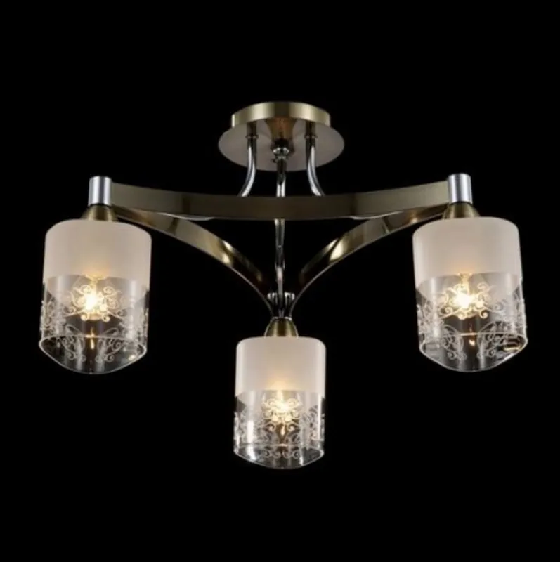 Bestpreis Casa Padrino Modern ceiling chandelier chrome bronze 50.7 x H 22 cm antique style - Furniture Chandelier Chandelier pendant light hanging lamp
