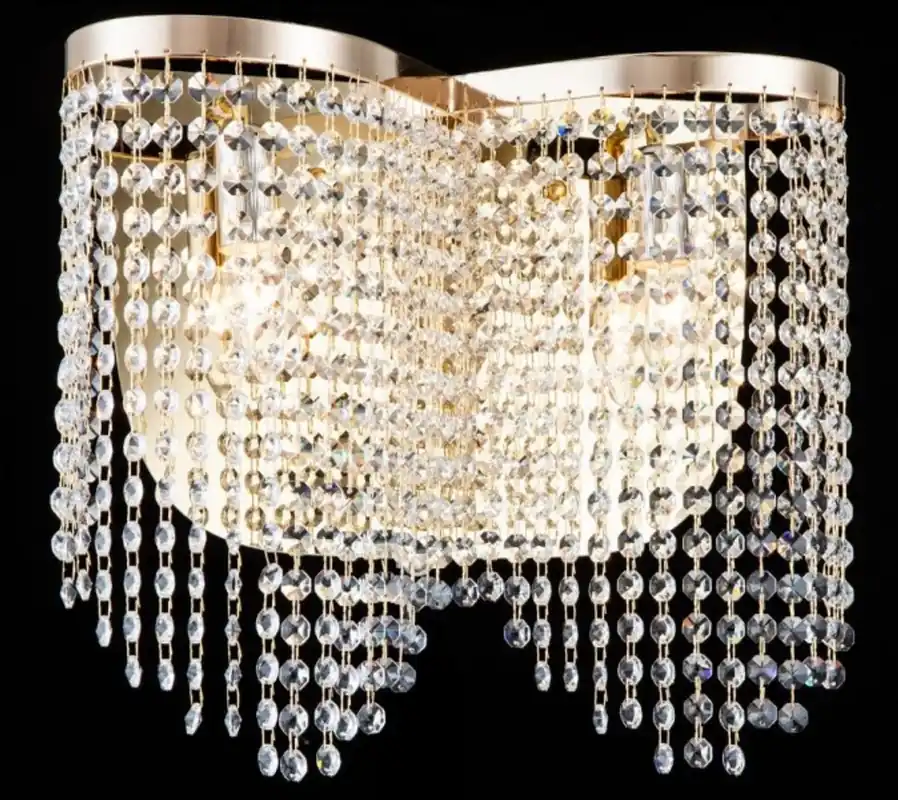 Sonderaktion Casa Padrino Baroque Crystal Wall Lights Gold 40,5 x H 35 Antique style - wall lamp wall lighting