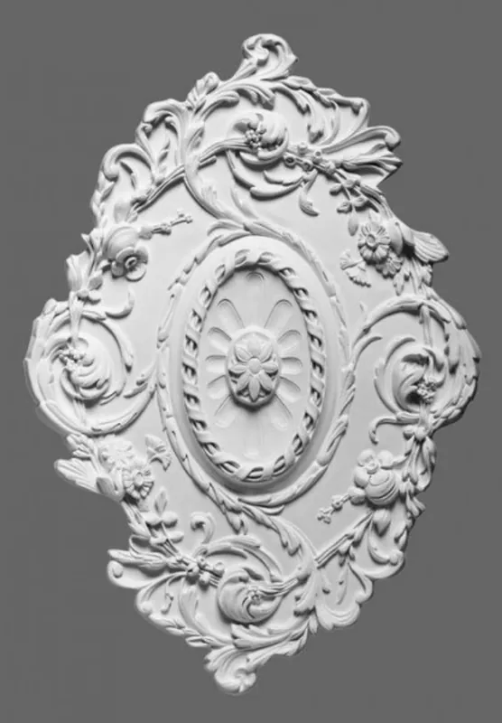 Casa Padrino stucco rose 77.5 x 53 cm ceiling stucco ceiling rose stucco rosette Wall rosette Baroque Nouveau Sichere Zahlung