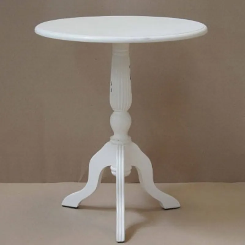 Casa Padrino Baroque Side Table Mahogany White Antique Style 60 x 60 x H70 cm - Art Nouveau table Knallerangebot