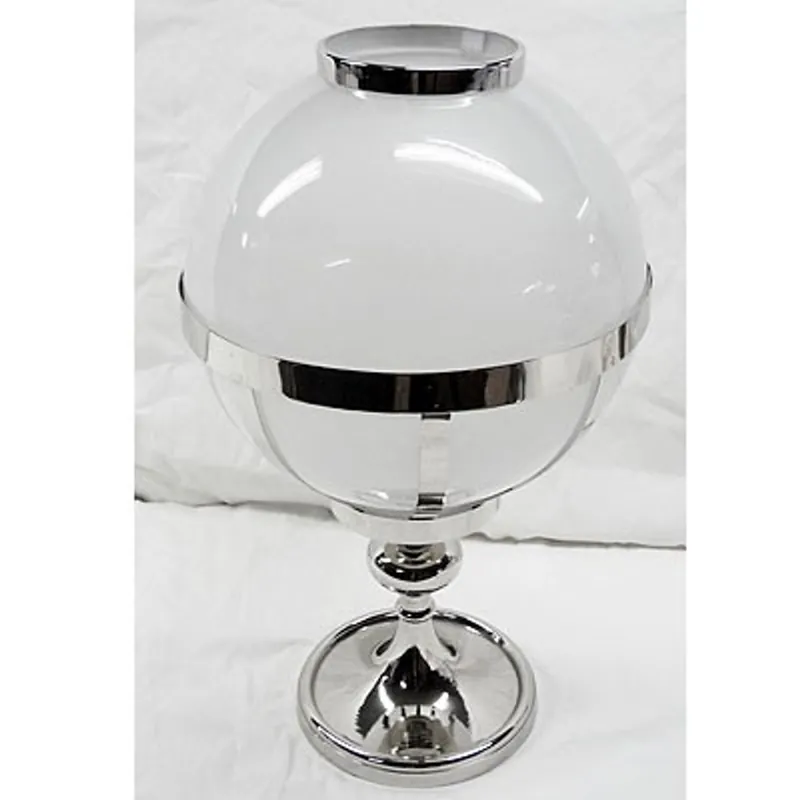 Casa Padrino lantern nickel-plated brass / glass Vintage Ball Design H 41 cm Candlestick Jetzt Bestellen