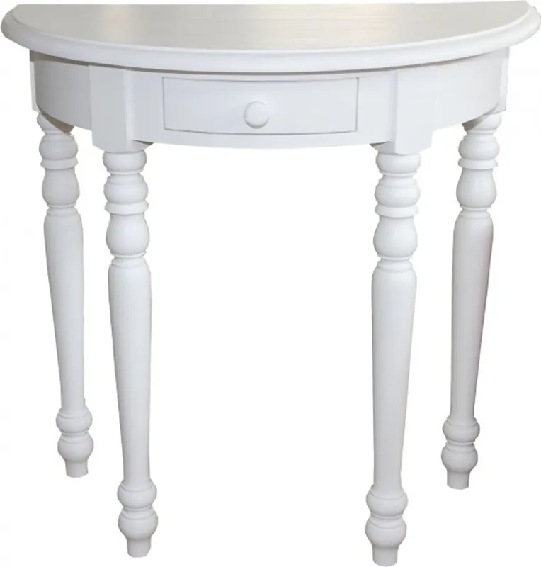 Casa Padrino console table with drawers White Mod1 - Crescent table - Secretary console - Telephone table Markenware