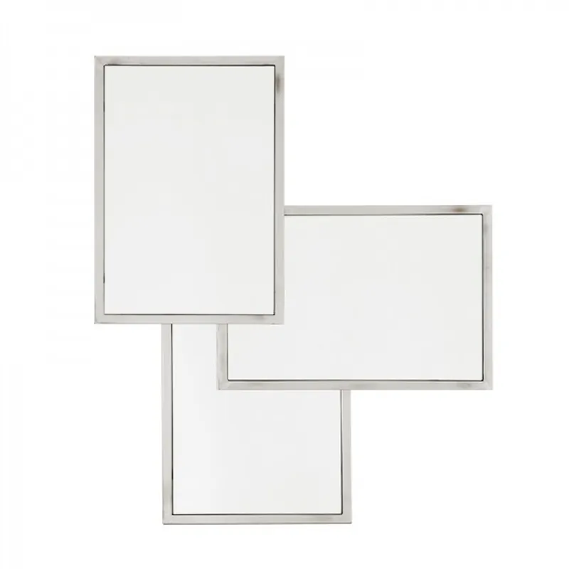 Casa Padrino luxury mirror Neoclassical 80 x H 96 cm nickel-plated stainless steel - wall mirror - Luxury Hotel Furniture Collection Preisknaller