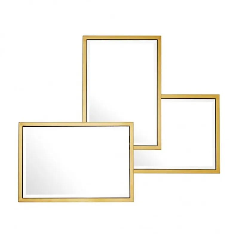 Kracherpreis Casa Padrino luxury mirror Neoclassical 80 x H 96 cm stainless steel gold - wall mirror - Luxury Hotel Furniture Collection