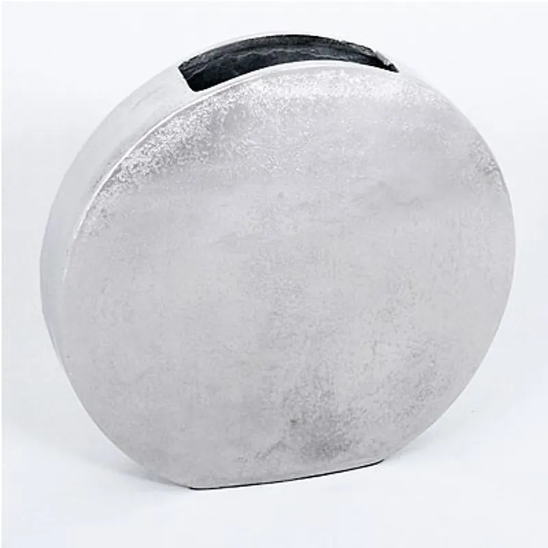 Casa Padrino Designer aluminum flower vase 38 x 8 x H 40 cm - Vintage look Zertifiziert