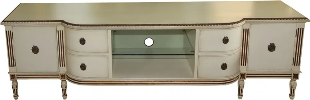 Preis Gesenkt Casa Padrino baroque TV cabinet with 4 drawers and 2 doors antique cream / gold 190 cm - TV cabinet - sideboard - unique!