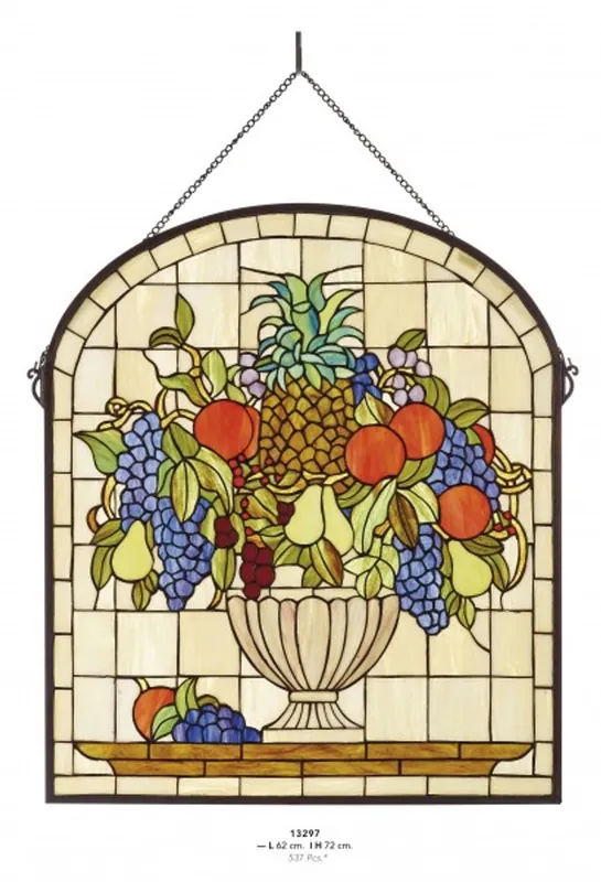 Casa Padrino Tiffany glass mosaic wall decoration 62 x H 72 cm Hotel Cafe Restaurant furniture Expressversand