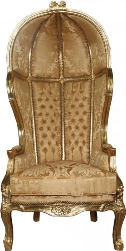 Beliebt Casa Padrino baroque throne Victory Gold baroque Pattern / Gold Mod2 - Balloon Chair -Thron chair Tron