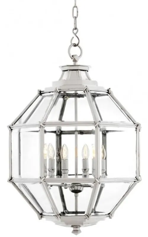 Jetzt Bestellen Casa Padrino Luxury Lantern - Luxury Nickel Hanging Light Diameter 60 x H 85 cm