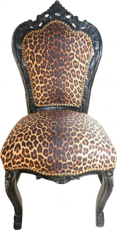 Mega-Angebot Casa Padrino Baroque Dining chair Leopard / Black - Furniture