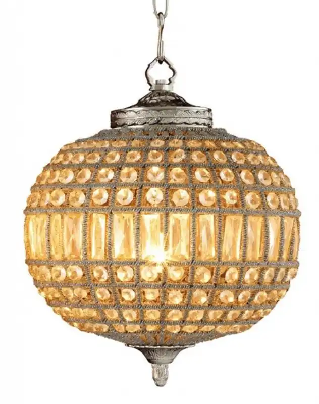 Casa Padrino Luxury Chandelier - Luxury Hanging Light Nickel Diameter 38 x H 45 cm Neue Kollektion