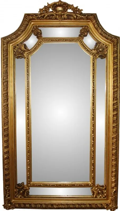 Markenprodukt Casa Padrino Baroque luxury wall mirror Gold B 117 cm, H 205 cm - precious & sumptuous