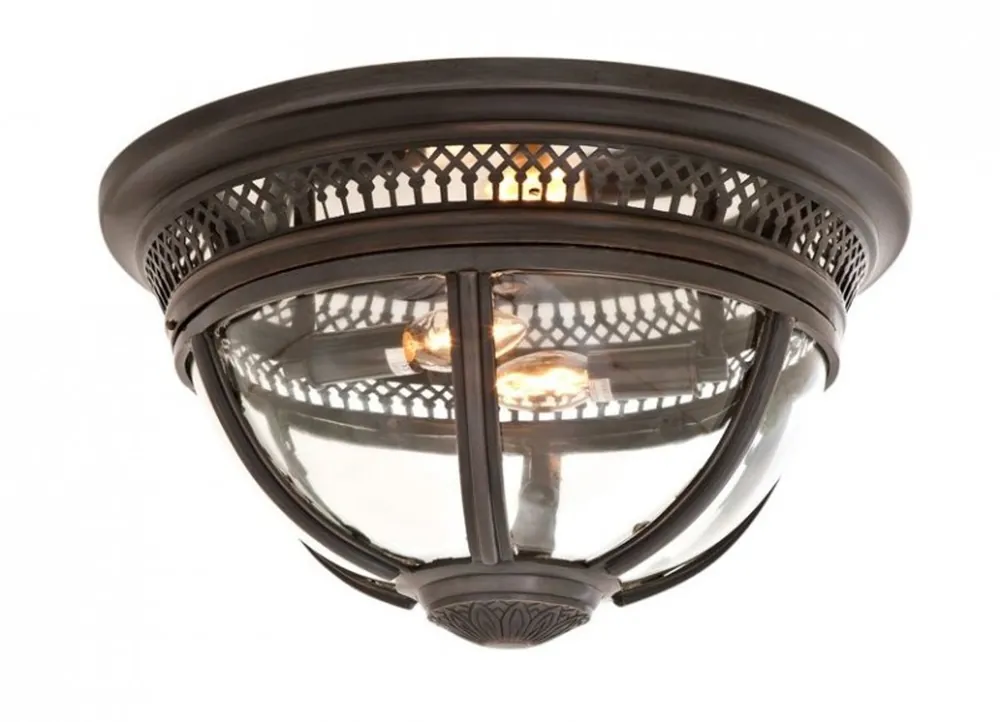 Casa Padrino Luxury Ceiling Light Bronze Diameter 45 x H 30 cm antique style - Luxury Furniture Ceiling Lamp Ausverkauf