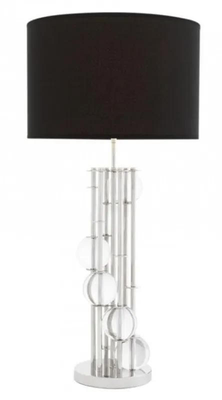 Kracherpreis Casa Padrino Luxury Table Lamp Nickel 20 x 43 x H 85 cm - Luxury Table Light