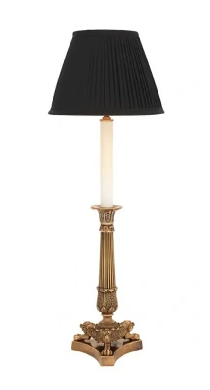 Casa Padrino Luxury Table Lamp Brass Diameter 12 x 20 x H 58 cm - Luxury Table Light Must-Have