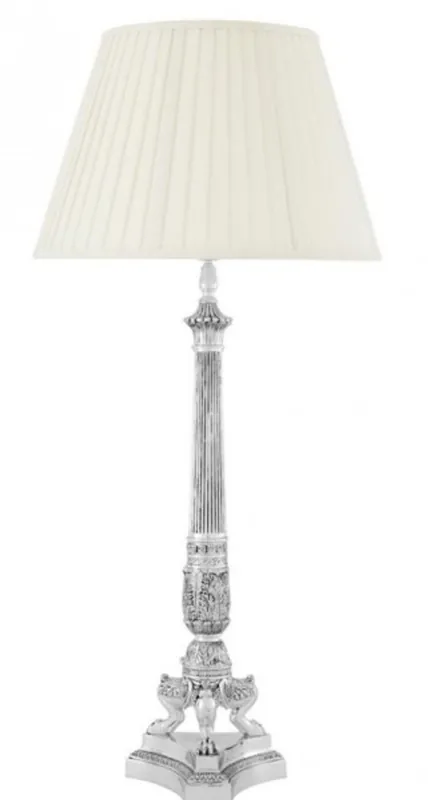 Casa Padrino Luxury Baroque Table Lamp Antique Silver Diameter 16 x 46 x H 100 cm - Luxury Table Light Heißes Angebot