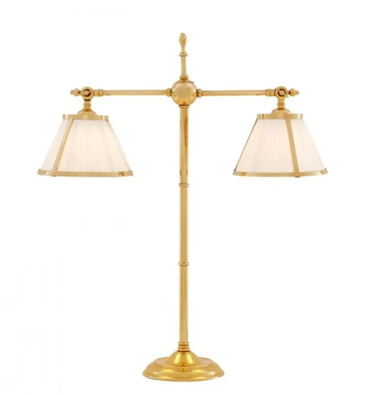 Casa Padrino Luxury Table Lamp Brass Diameter 18 x 62 x H 73 cm - Luxury Table Light Highlight