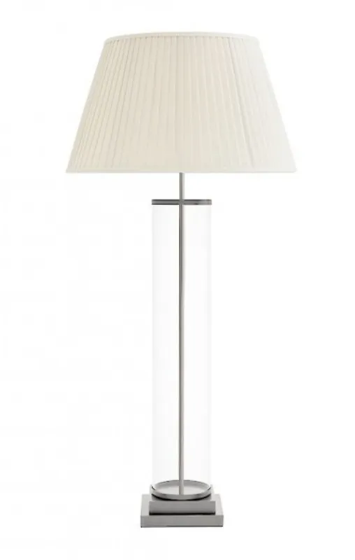 Neue Kollektion Casa Padrino Luxury Table Light Nickel Diameter 21 x 59 x H 121 cm - Luxury Hotel Restaurant Table Lamp
