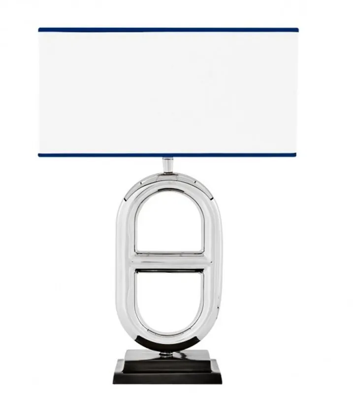 Casa Padrino Luxury Table Light Nickel Diameter 18 x 35 x H 49 cm - Luxury Table Lamp Sofort Bestellen