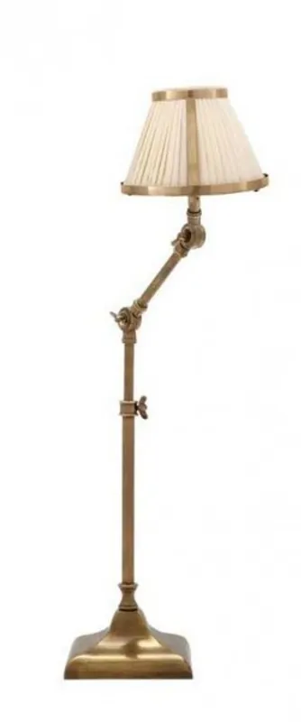 Zertifiziert Casa Padrino Luxury Table Light Antique Brass Diameter 18 x 20 x H 50-70 cm - Luxury Hotel Table Lamp