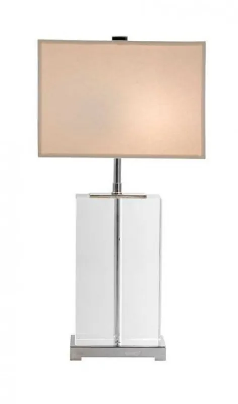 Casa Padrino Luxury Table Light Nickel Diameter 16 x 25 x H 51 cm - Luxury Table Lamp Zertifiziert