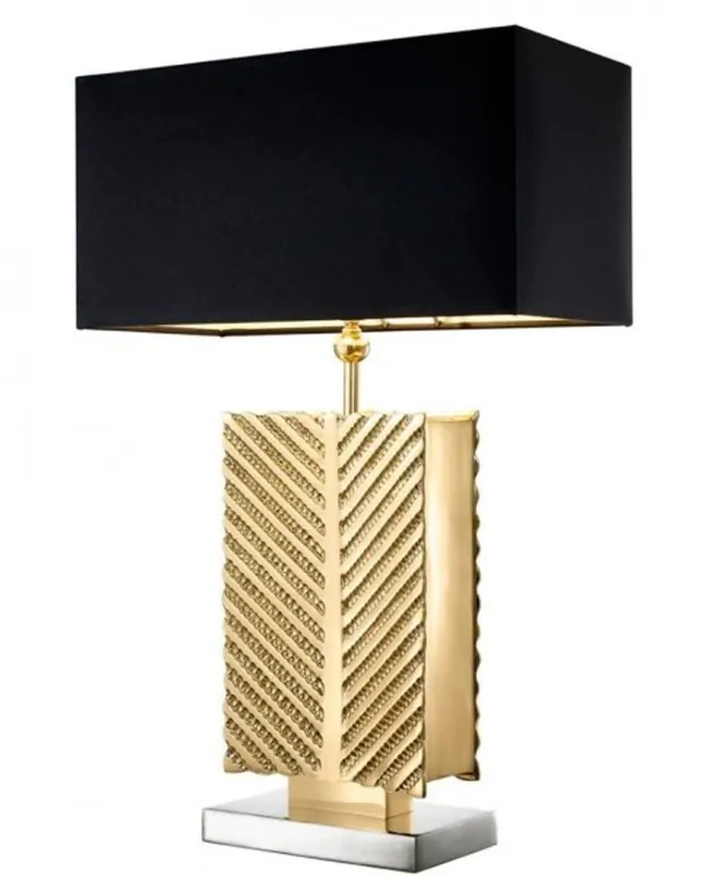 Direktkauf eCasa Padrino Luxury Table Light Brass 21 x 40 x H 61.5 cm - Luxury Hotel Restaurant Table Lamp
