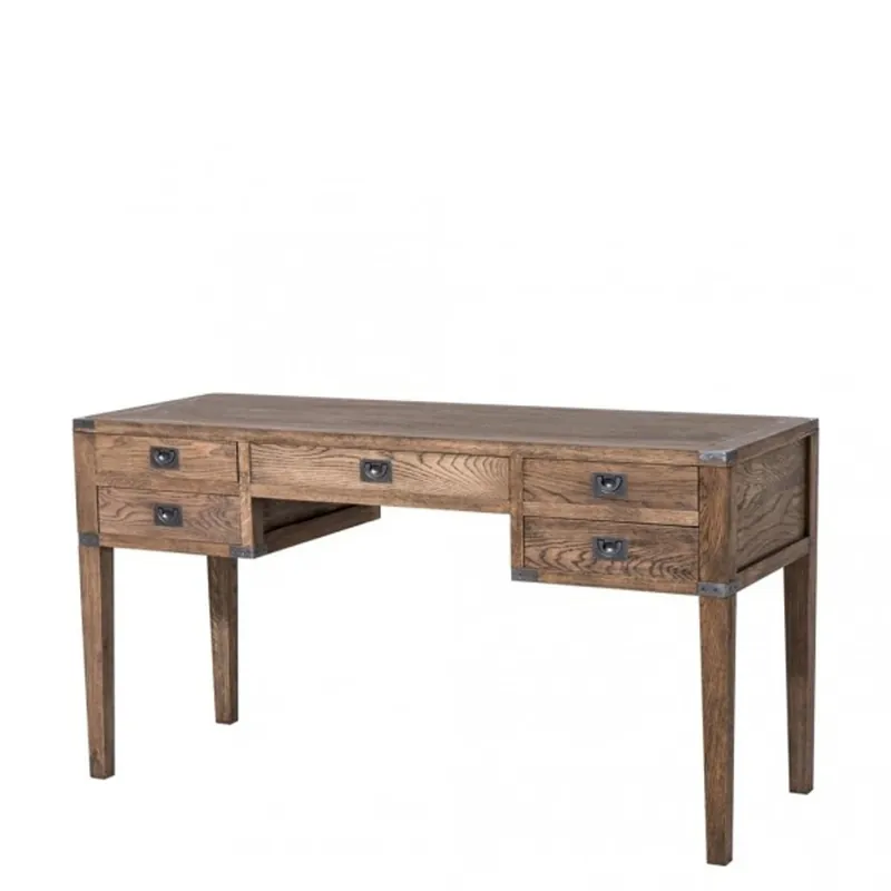 Casa Padrino solid wood secretary oak / iron 143,5 cm - luxury hotel furniture Expressversand
