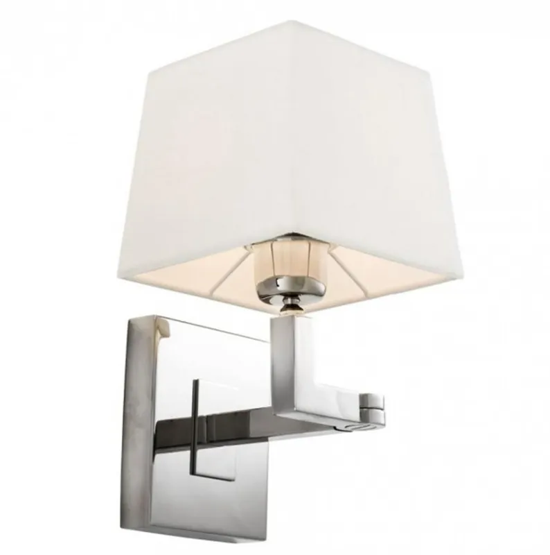 Casa Padrino Luxury 1-Light Wall Lamp Nickel - Luxury Hotel Restaurant Lamp Neu Im Sortiment