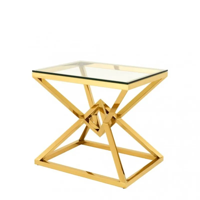 Günstig Casa Padrino luxury side table stainless steel gold finish 65 x 50 x H 60 cm - table furniture