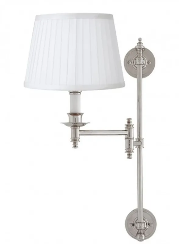 Preis Gesenkt Casa Padrino Luxury Wall Lamp Nickel 17 x 15 x H 55 cm - Luxury Quality