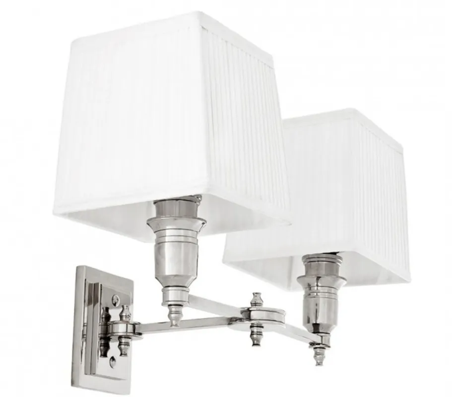 Casa Padrino Luxury Wall Lamp Nickel - Luxury Lamp Letzte Chance