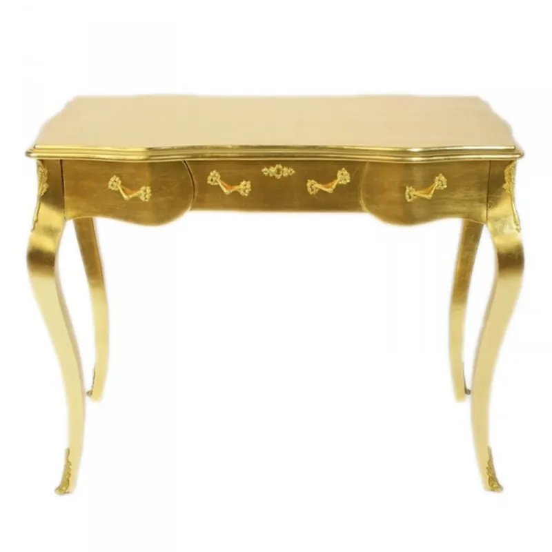 Nur Für Kurze Zeit Casa Padrino Luxury baroque desk / console gold ink. Glass panel 97 x 78 x 48 cm - secretary luxury furniture