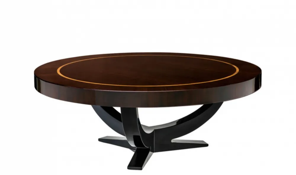Markenware Casa Padrino Art Deco luxury coffee table diameter 100 x H. 38 cm - living room coffee table - Hotel Table Furniture