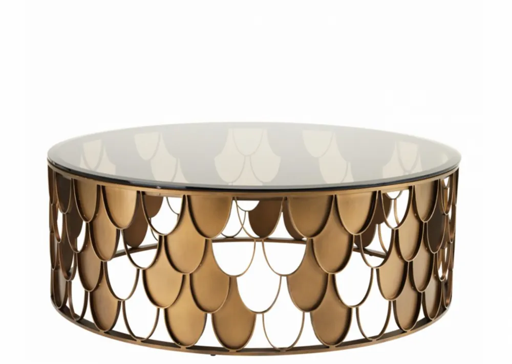 Echt Casa Padrino Art Deco luxury designer coffee table antique copper - living room coffee table - Luxury Furniture