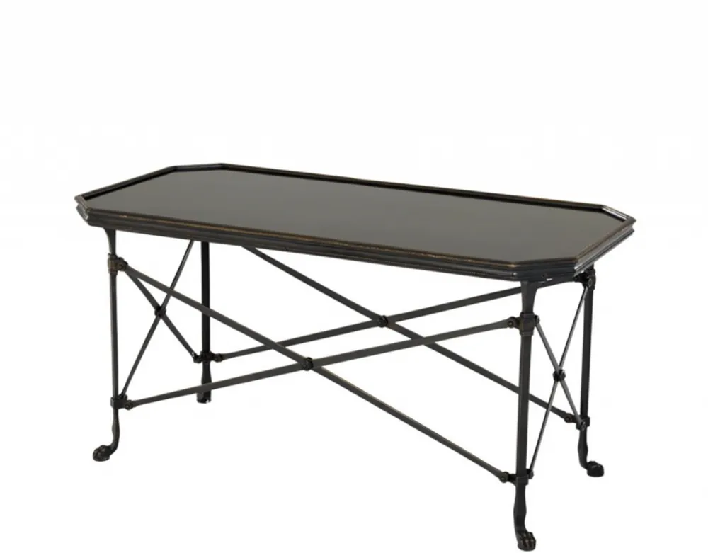 Casa Padrino Art Deco luxury coffee table gunmetal - living room coffee table - Luxury Hotel Furniture Sonderangebot