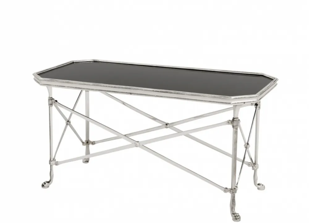 Casa Padrino Art Deco luxury coffee table antique silver - living room coffee table - Luxury Hotel Furniture Markenware