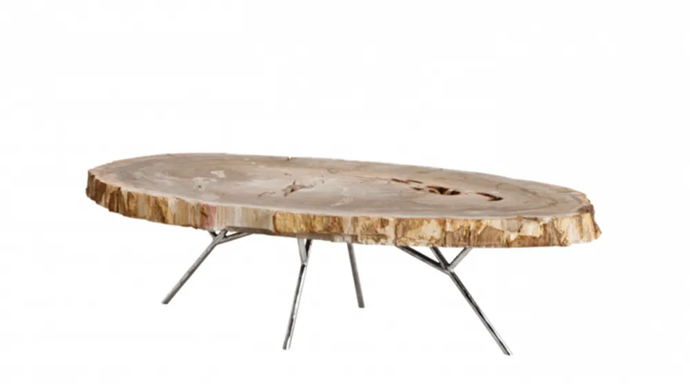 Casa Padrino Art Deco luxury coffee table petrified wood - living room coffee table - Limited Edition Markenprodukt