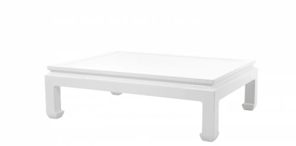 Casa Padrino Art Deco luxury mahogany wood coffee table white - living room coffee table - Luxury Collection Beliebt
