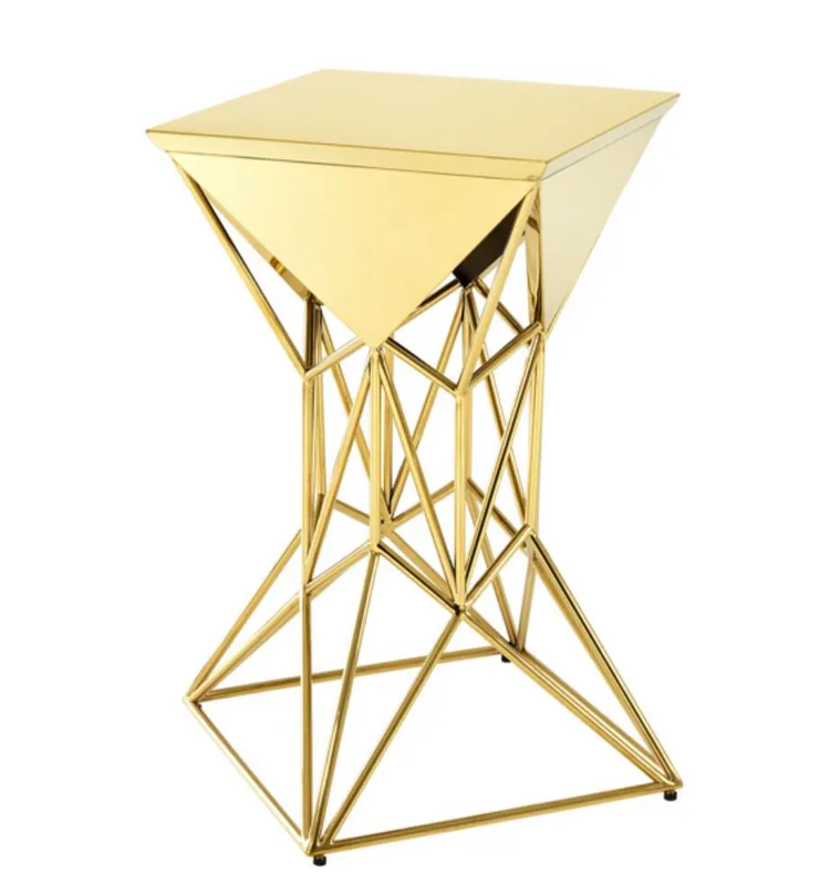 Casa Padrino luxury art deco designer side table gold 36 x 36 x H. 60 cm - Luxury Designer Table Finale Aktion