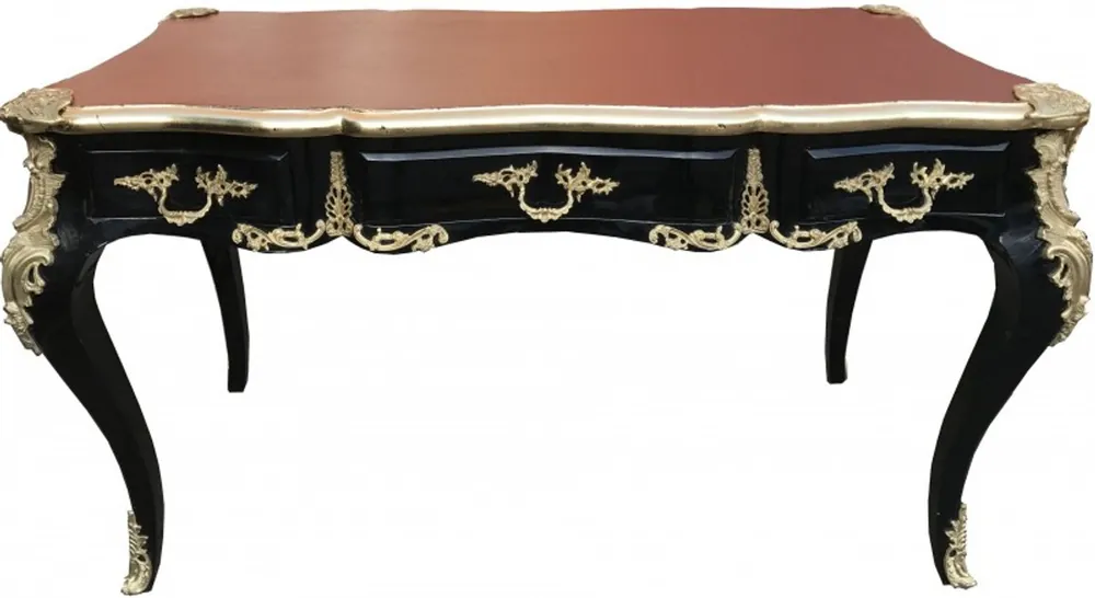 Günstig Casa Padrino luxury baroque desk black / gold / Bordeaux secretary luxury furniture