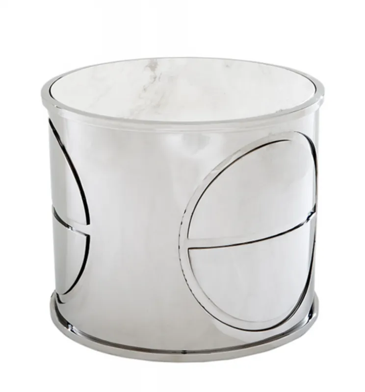 Casa Padrino luxury art deco designer side table with marble top - Luxury Designer Table Preisreduziert