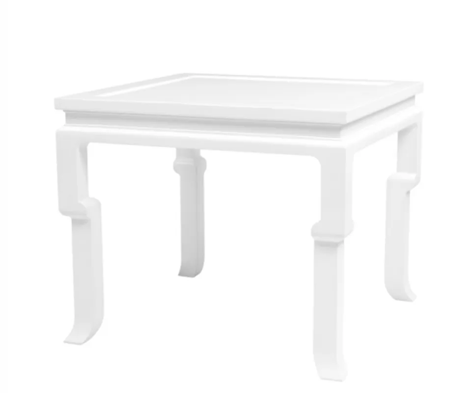 Günstig Casa Padrino luxury art deco designer mahogany side table white - Luxury Hotel Table